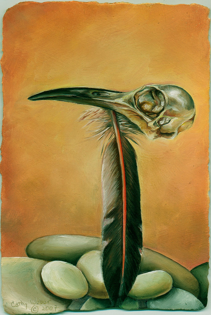 cathy weber - art - painting - woman - oil - montana - oil - object