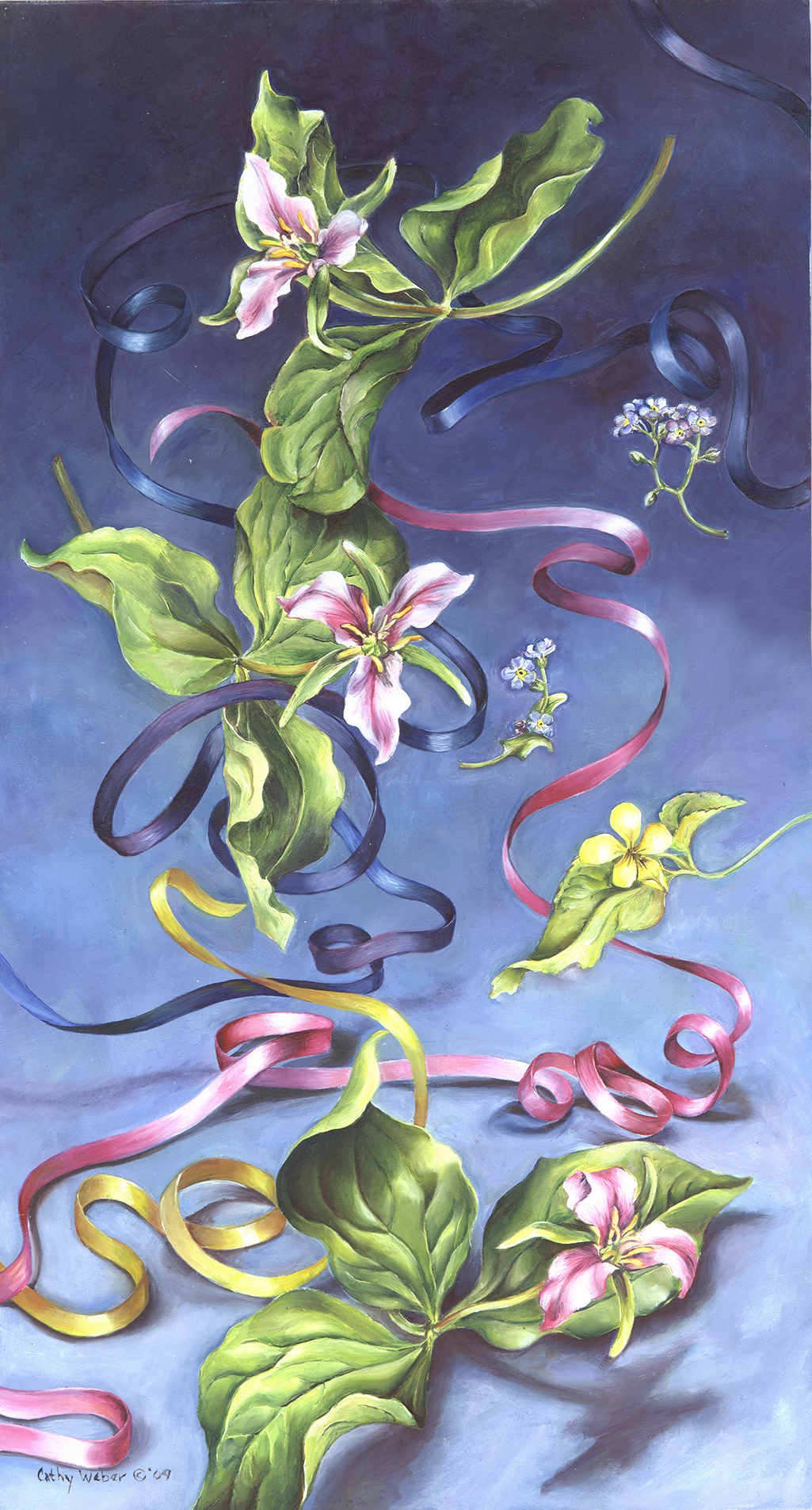 cathy weber - art - painting - woman - oil - montana - oil - object