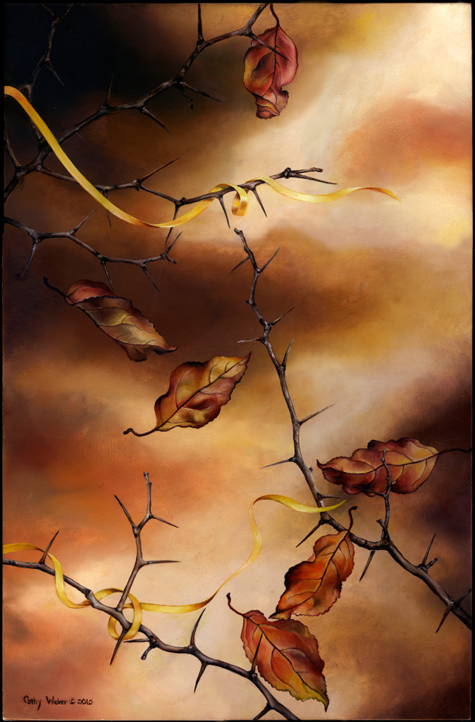 cathy weber - art - painting - woman - oil - montana - oil - object