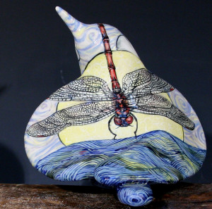 cathy weber - art - painting - woman - montana - ceramic - porcelain - bird - narrative - clay - glazed