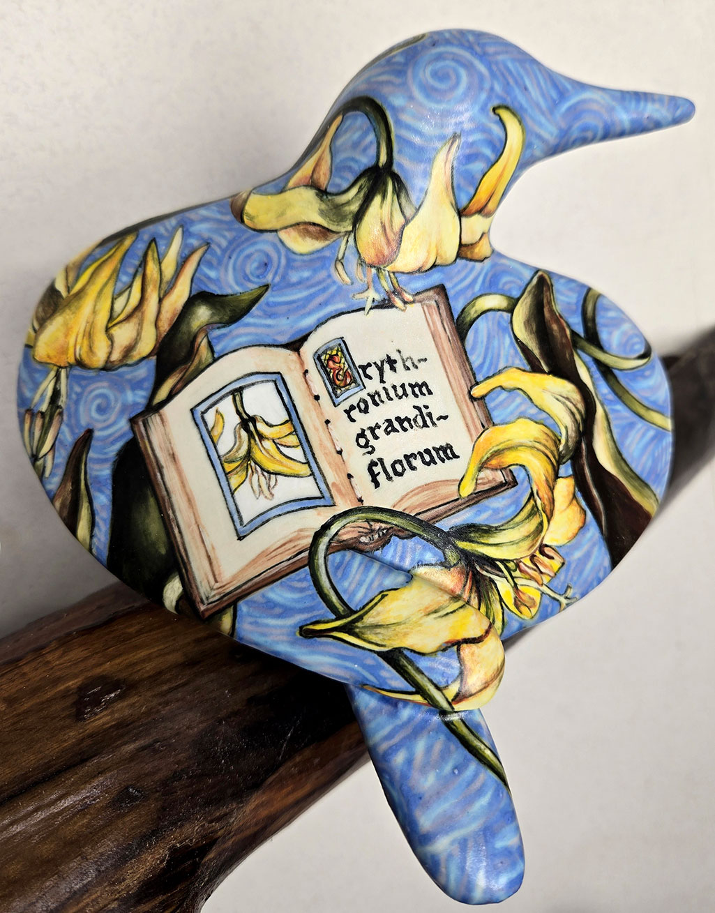cathy weber - art - painting - woman - montana - ceramic - porcelain - bird - narrative - clay - glazed